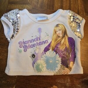 Hannah Montana Build-A-Bear‎ Shirt Retired Disney Guitar Music Sequins Y2k